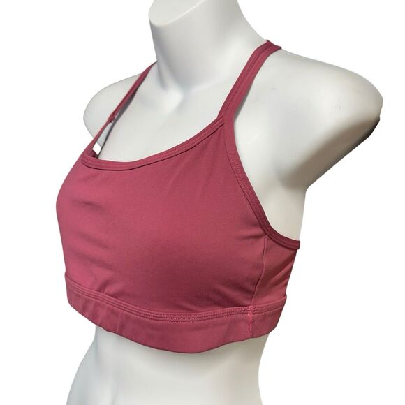 Alphalete Tri Sports Bra Pink Womens Small Strappy Padded Stretcg - Picture 4 of 13